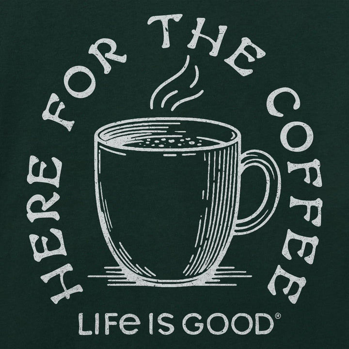 Life is Good Women's Here for the Coffee Long Sleeve Crusher Vee Life is Good Women's Here for the Coffee Long Sleeve Crusher Vee