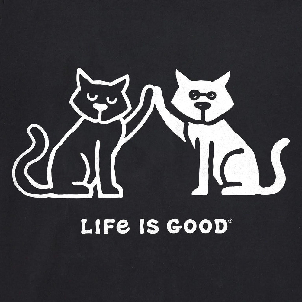 Life is Good Women's High Five Cats Long Sleeve Crusher-LITE Vee Life is Good Women's High Five Cats Long Sleeve Crusher-LITE Vee