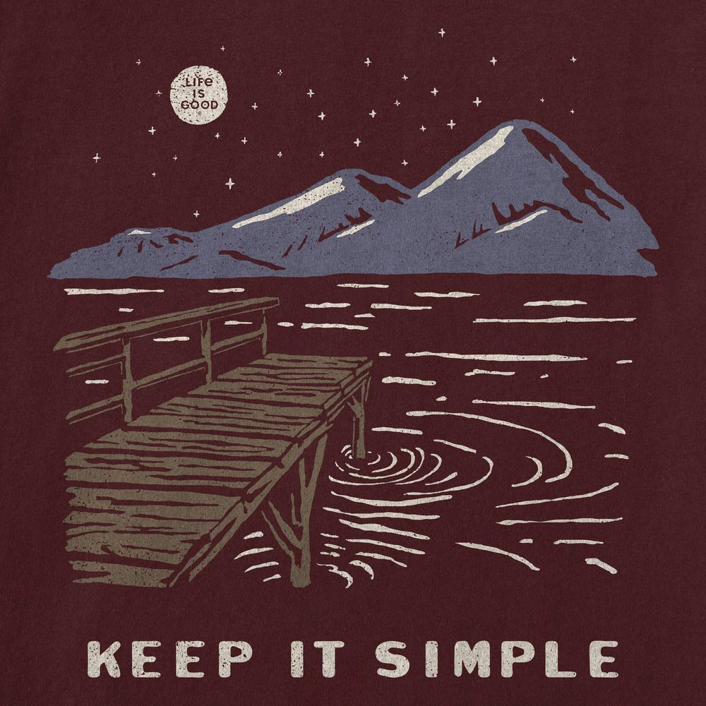 Life is Good Women's Keep it Simple Dock Long Sleeve Crusher Tee Life is Good Women's Keep it Simple Dock Long Sleeve Crusher Tee