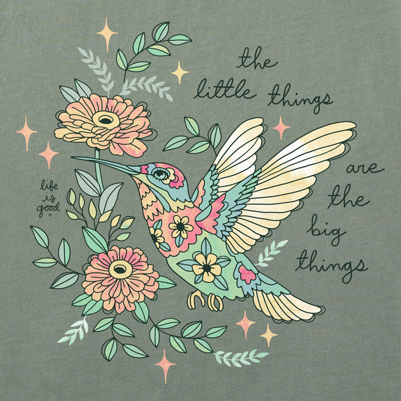 Life is Good Women's Long Sleeve Crusher-LITE Hooded Tee Little Thing Hummingbird Life is Good Women's Long Sleeve Crusher-LITE Hooded Tee Little Thing Hummingbird