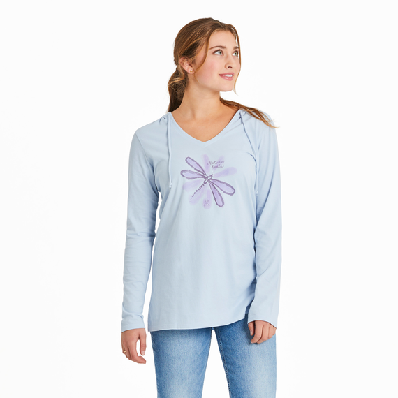 Life is Good Women's Long Sleeve Crusher-LITE Hooded Tee Nature Heals Dragonfly Life is Good Women's Long Sleeve Crusher-LITE Hooded Tee Nature Heals Dragonfly