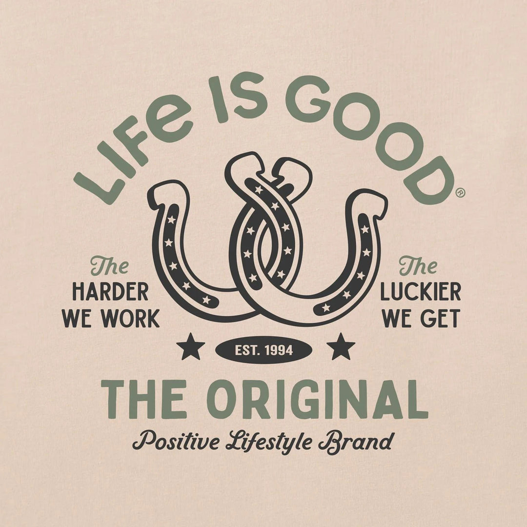 Life is Good Women's Lucky Horseshoes Short Sleeve Crusher Boxy Tee Life is Good Women's Lucky Horseshoes Short Sleeve Crusher Boxy Tee