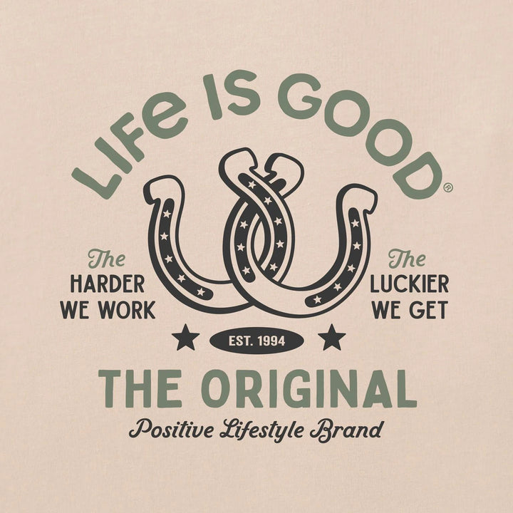Life is Good Women's Lucky Horseshoes Short Sleeve Crusher Boxy Tee Life is Good Women's Lucky Horseshoes Short Sleeve Crusher Boxy Tee