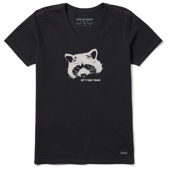 Life is Good Women's Raccoon Short Sleeve Crusher Vee Life is Good Women's Raccoon Short Sleeve Crusher Vee