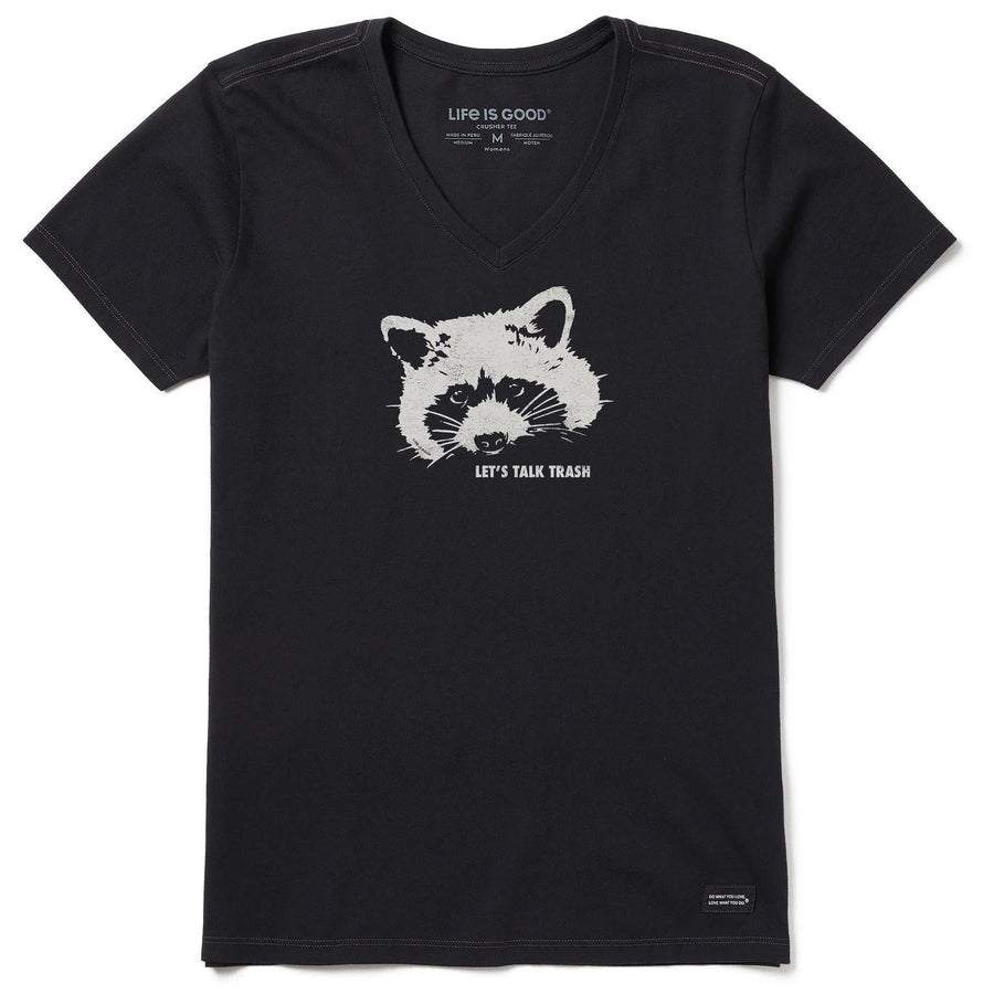 Life is Good Women's Raccoon Short Sleeve Crusher Vee Life is Good Women's Raccoon Short Sleeve Crusher Vee