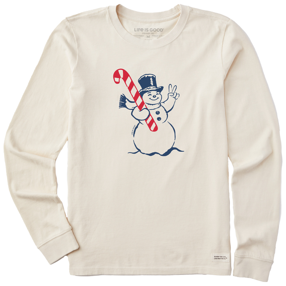 Life is Good Women's Retro Peace Snowman Long Sleeve Crusher Tee Life is Good Women's Retro Peace Snowman Long Sleeve Crusher Tee