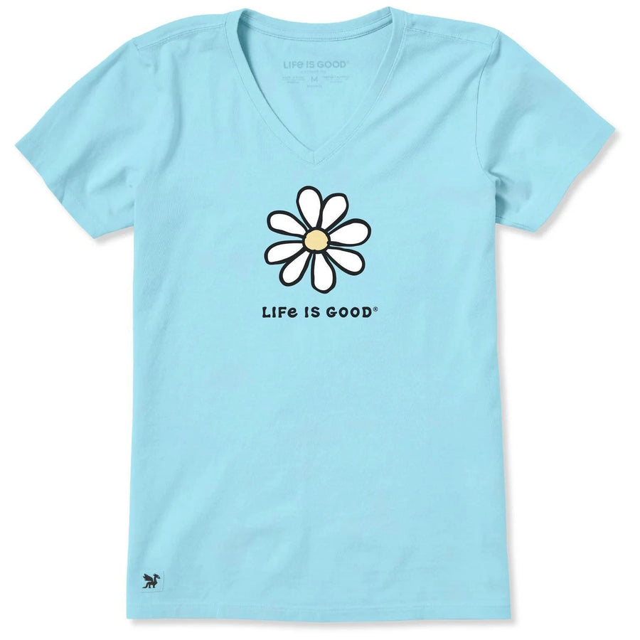 Life is Good Women's Single Daisy Short Sleeve Crusher-LITE Vee Life is Good Women's Single Daisy Short Sleeve Crusher-LITE Vee