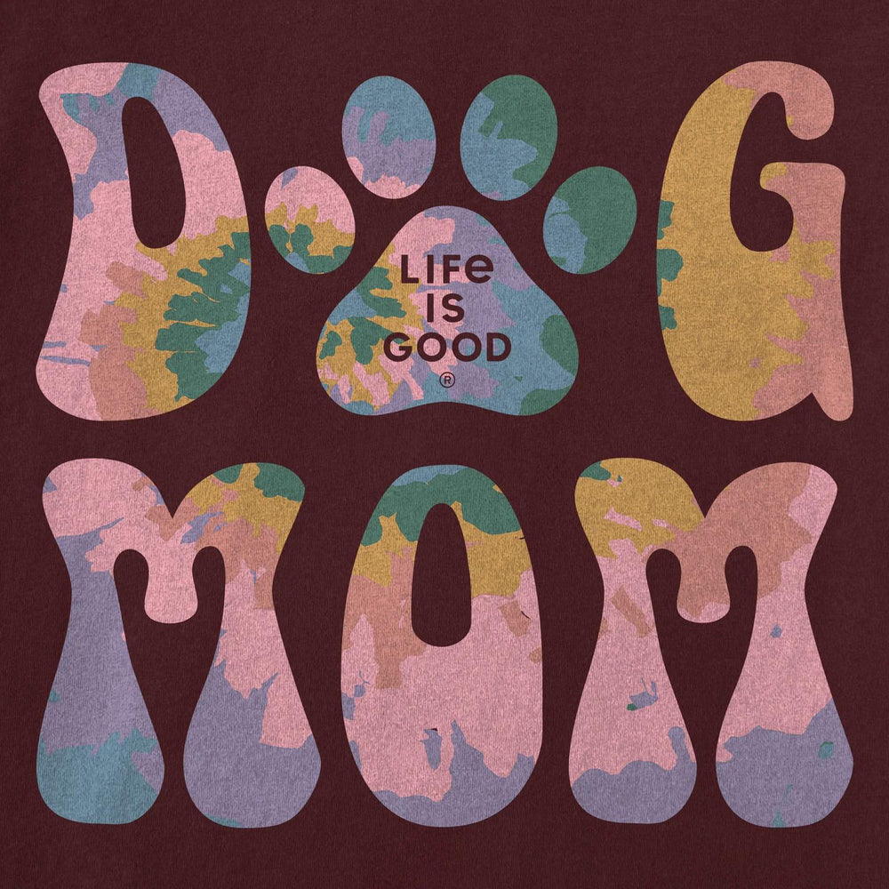 Life is Good Women's Tie Dye Dog Mom Short Sleeve Vee Neck Shirt Life is Good Women's Tie Dye Dog Mom Short Sleeve Vee Neck Shirt