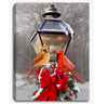 Lighted Tabletop Canvas | Cardinals in the Snow