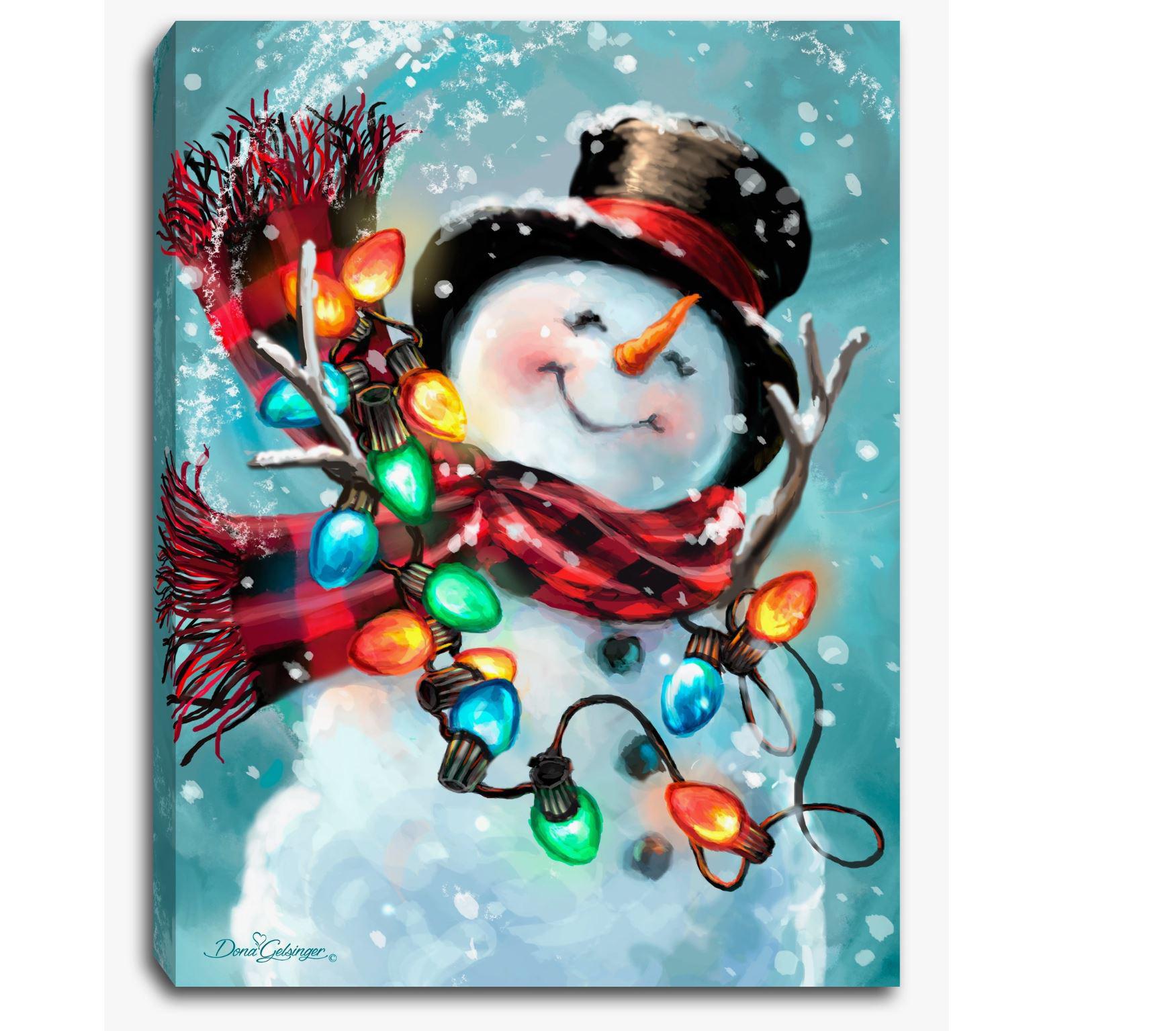 Lighted Tabletop Canvas | Christmas Joy