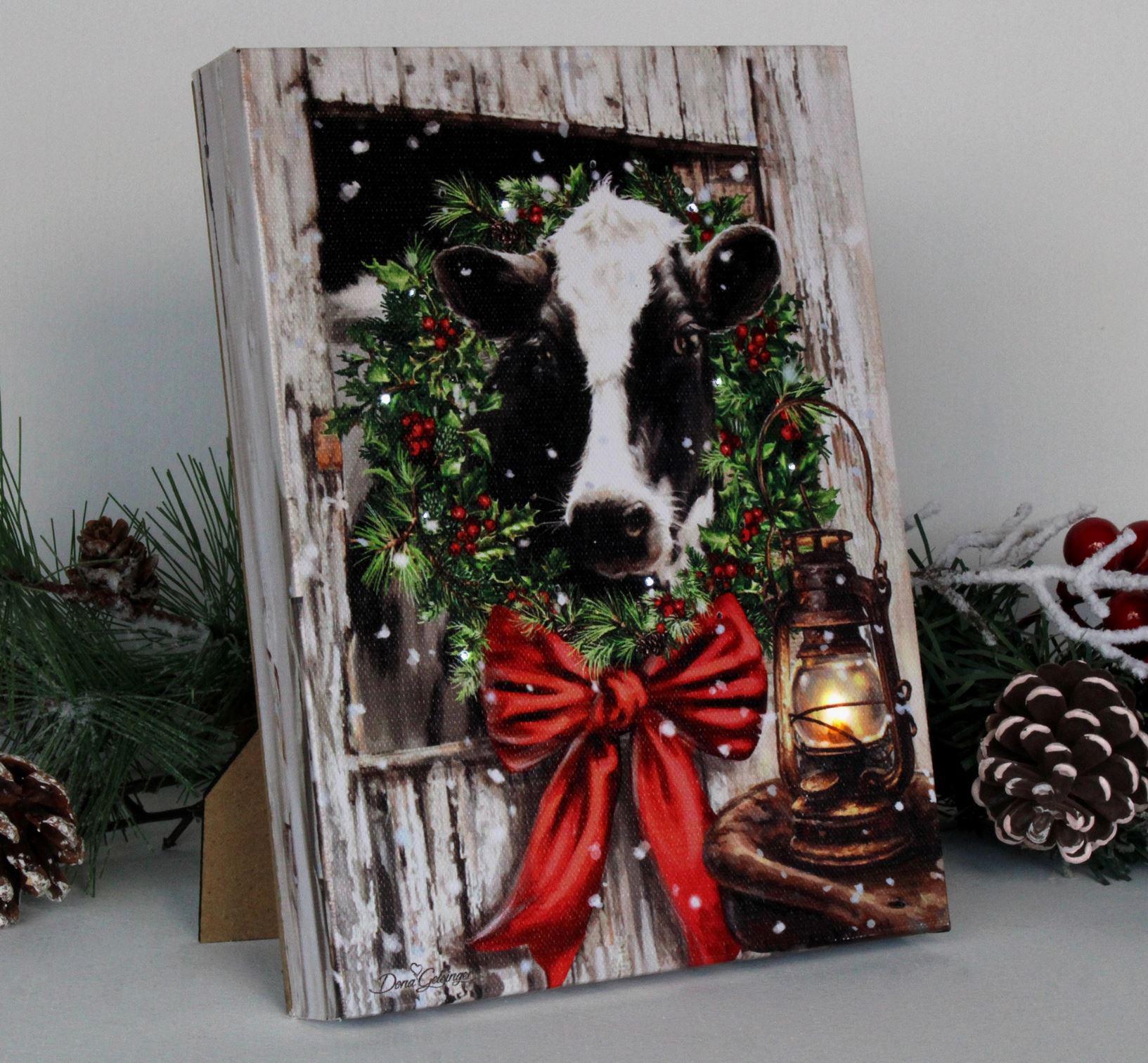 Lighted Tabletop Canvas | Christmas On the Farm
