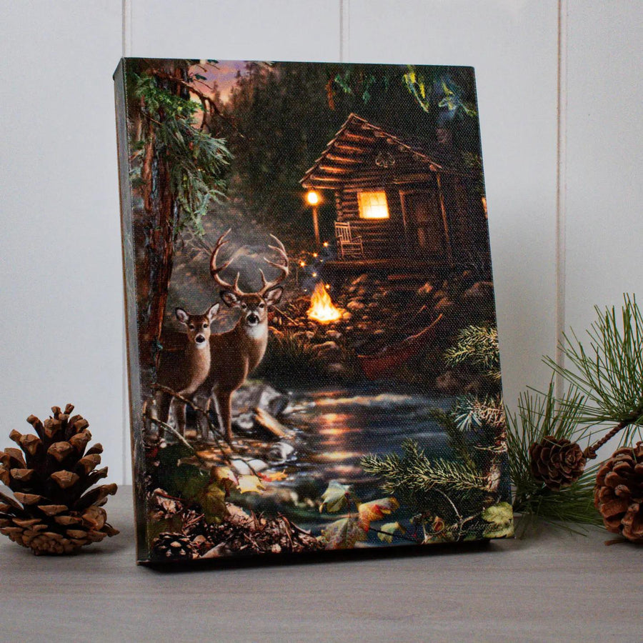 Lighted Tabletop Canvas | Deer Creek Lighted Tabletop Canvas | Deer Creek