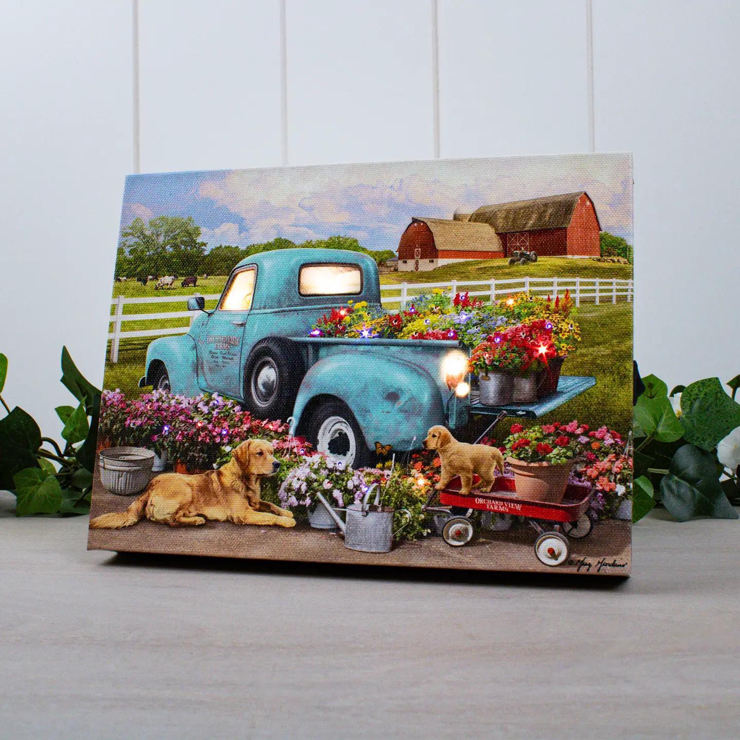 Lighted Tabletop Canvas | Flower Delivery Lighted Tabletop Canvas | Flower Delivery