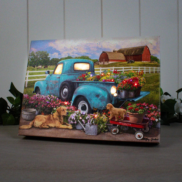 Lighted Tabletop Canvas | Flower Delivery Lighted Tabletop Canvas | Flower Delivery