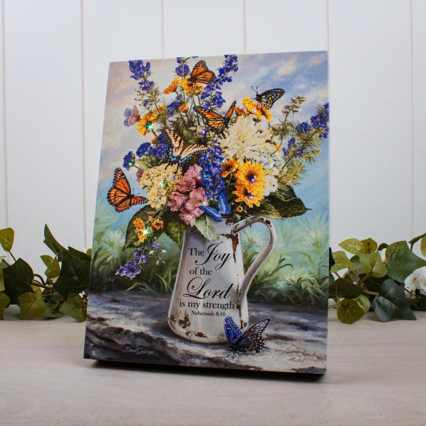 Lighted Tabletop Canvas | Joy of the Lord Lighted Tabletop Canvas | Joy of the Lord