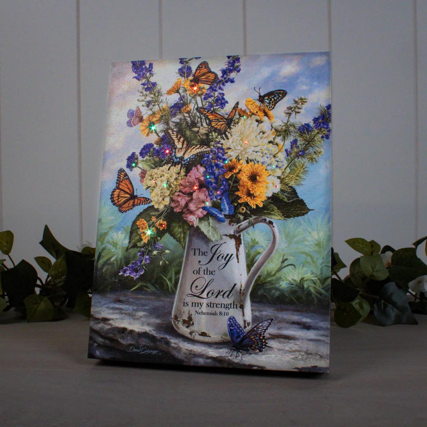 Lighted Tabletop Canvas | Joy of the Lord Lighted Tabletop Canvas | Joy of the Lord