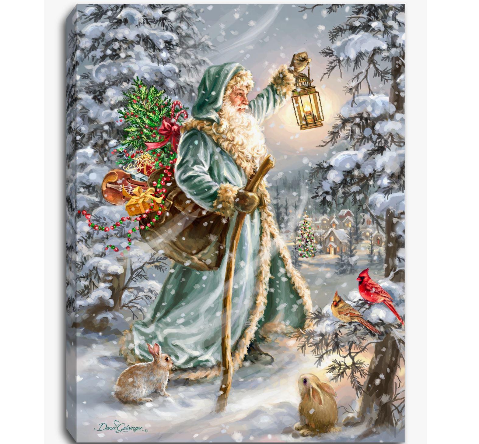 Lighted Tabletop Canvas | Saint Nicholas