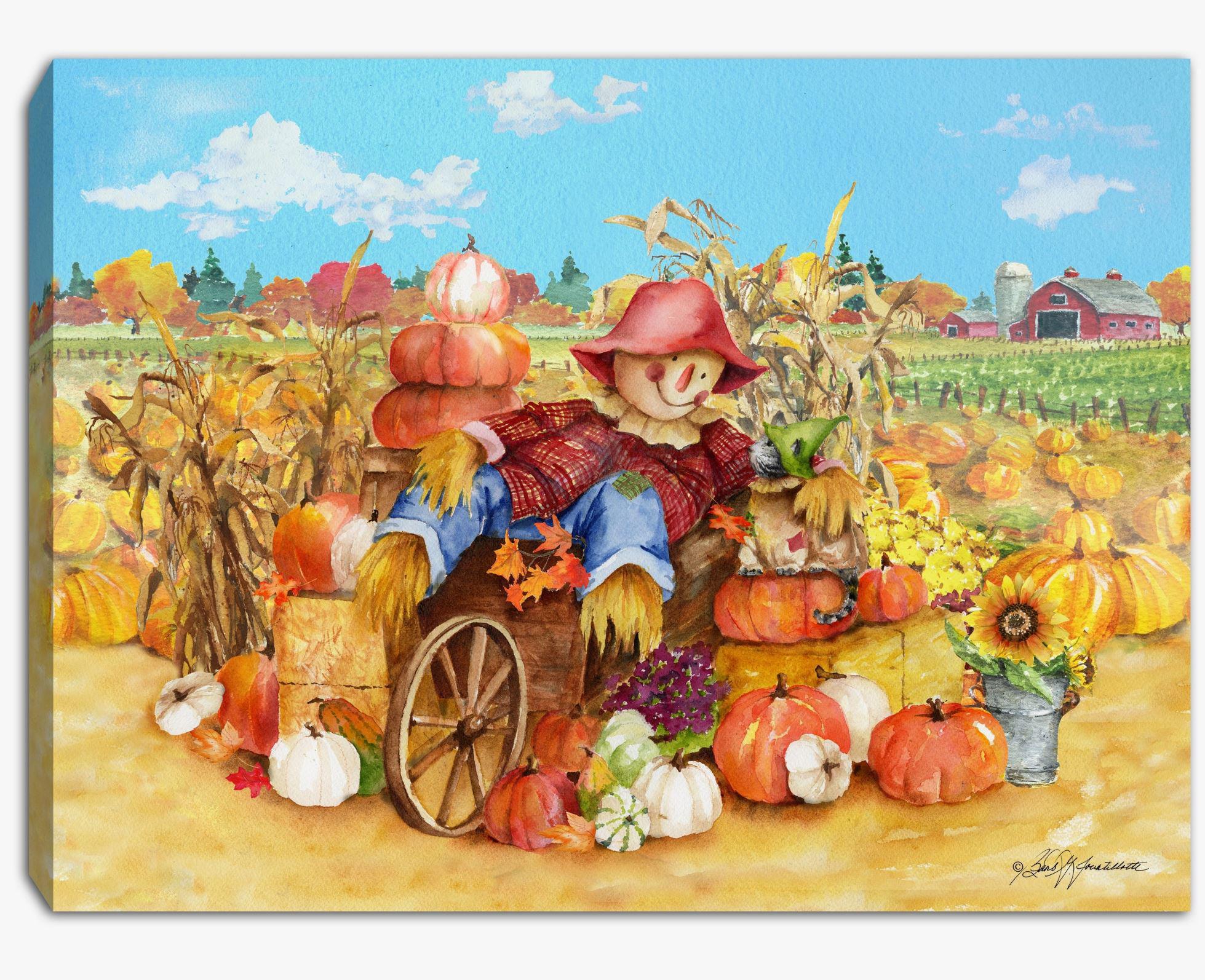 Lighted Tabletop Canvas | Scarecrow Pals