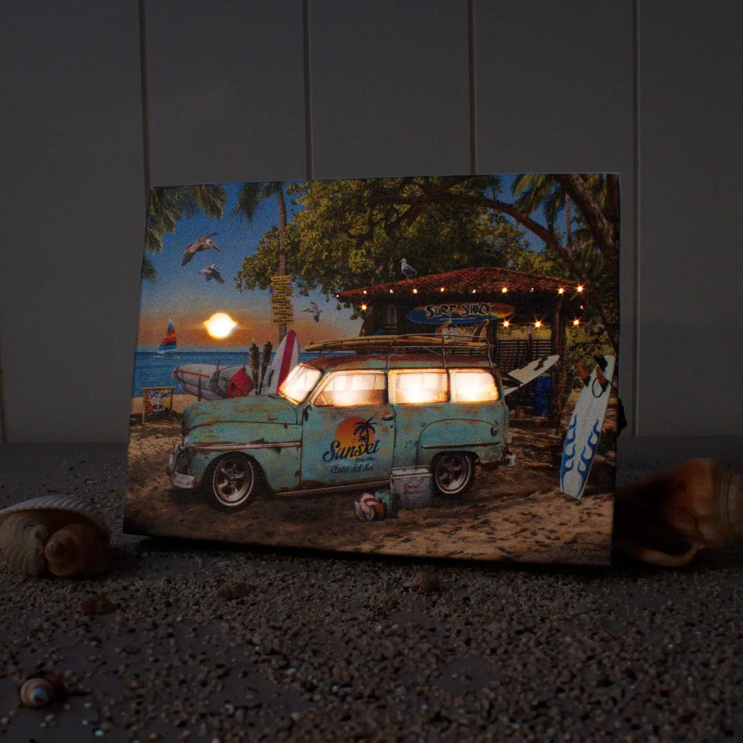 Lighted Tabletop Canvas | Surf Shack Lighted Tabletop Canvas | Surf Shack