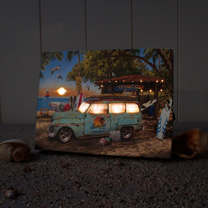 Lighted Tabletop Canvas | Surf Shack Lighted Tabletop Canvas | Surf Shack