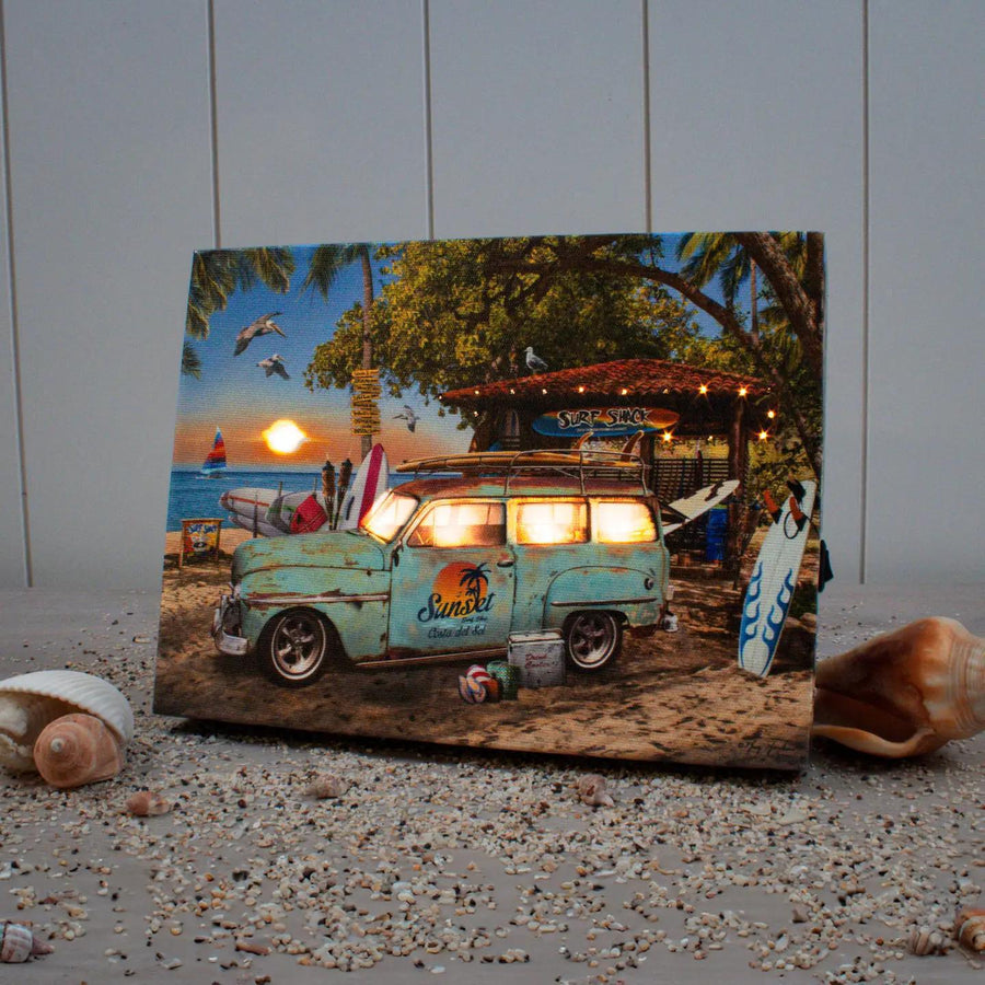 Lighted Tabletop Canvas | Surf Shack Lighted Tabletop Canvas | Surf Shack