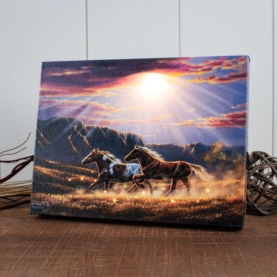 Lighted Tabletop Canvas | Wild Horses Lighted Tabletop Canvas | Wild Horses