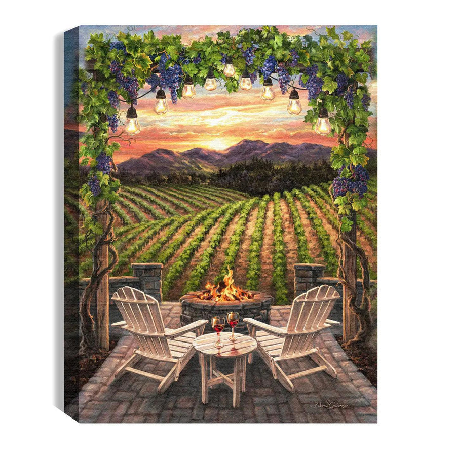 Lighted Tabletop Canvas | Wine At Sunset Lighted Tabletop Canvas | Wine At Sunset