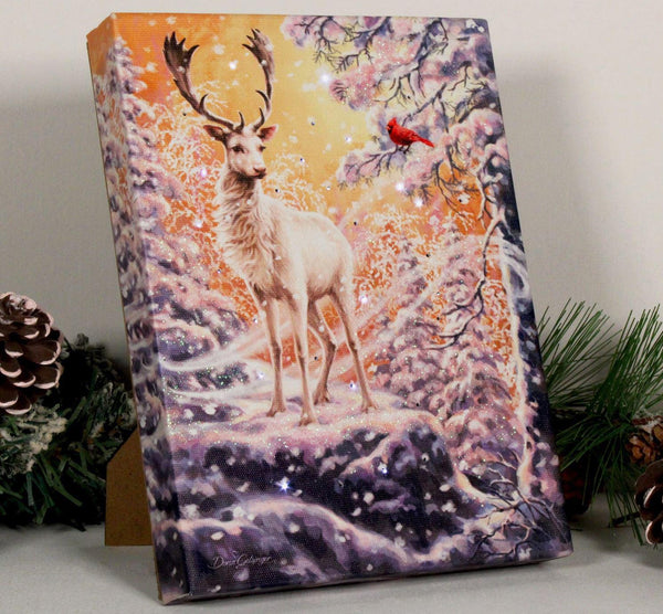 Lighted Tabletop Canvas | Wonderland Reindeer