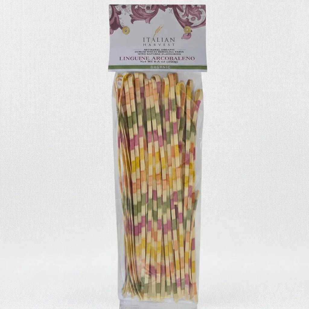 Linguine Arcobaleno (Rainbow Linguine) by Marella, Organic, 8.8 oz Linguine Arcobaleno (Rainbow Linguine) by Marella, Organic, 8.8 oz