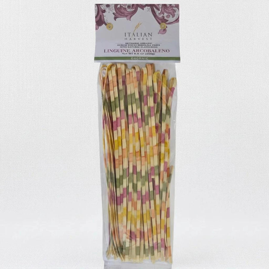 Linguine Arcobaleno (Rainbow Linguine) by Marella, Organic, 8.8 oz Linguine Arcobaleno (Rainbow Linguine) by Marella, Organic, 8.8 oz