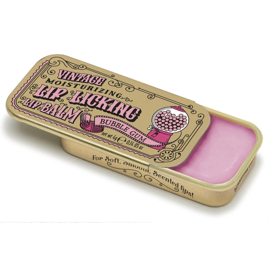 Lip Licking Lip Balm Vintage Slider Tin | Bubble Gum Lip Licking Lip Balm Vintage Slider Tin | Bubble Gum