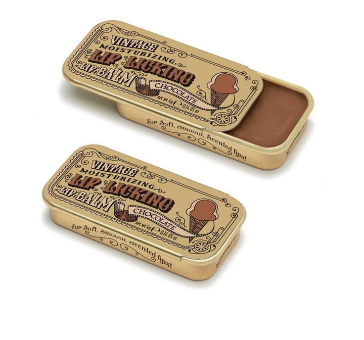 Lip Licking Lip Balm Vintage Slider Tin | Chocolate Lip Licking Lip Balm Vintage Slider Tin | Chocolate