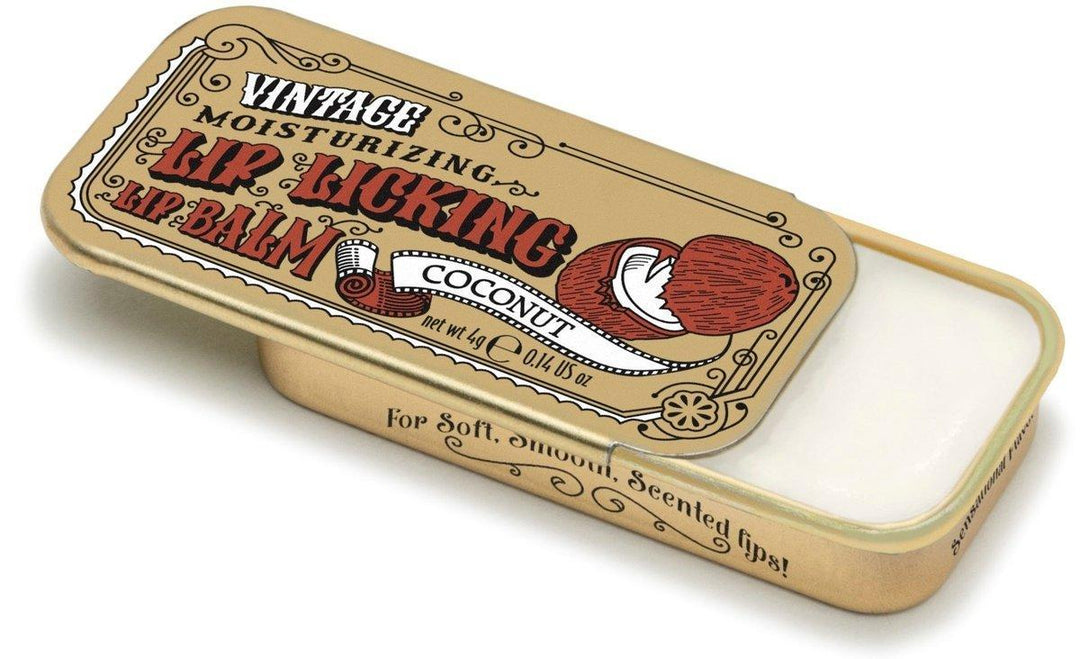 Lip Licking Lip Balm Vintage Slider Tin | Coconut Lip Licking Lip Balm Vintage Slider Tin | Coconut