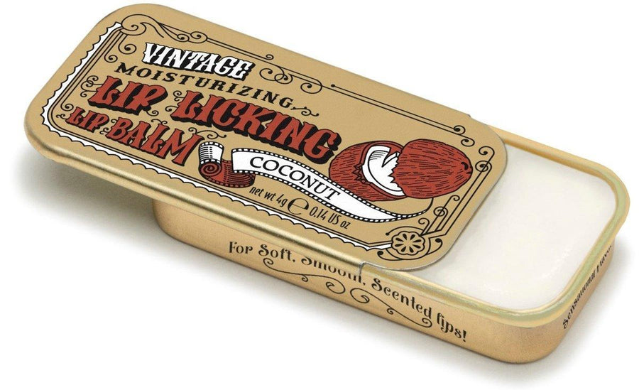 Lip Licking Lip Balm Vintage Slider Tin | Coconut Lip Licking Lip Balm Vintage Slider Tin | Coconut