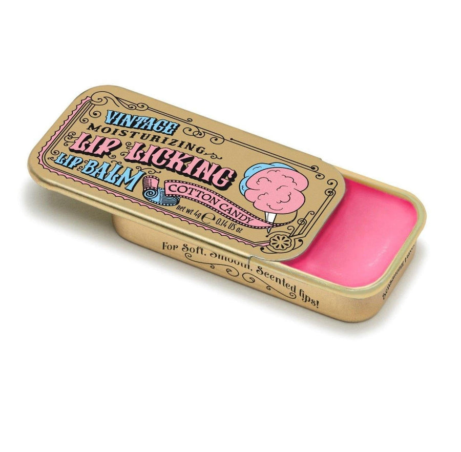 Lip Licking Lip Balm Vintage Slider Tin | Cotton Candy Lip Licking Lip Balm Vintage Slider Tin | Cotton Candy