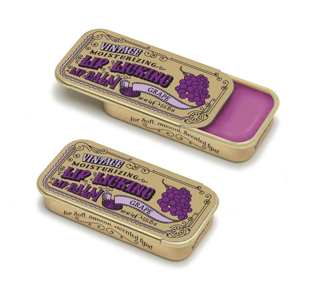 Lip Licking Lip Balm Vintage Slider Tin | Grape Lip Licking Lip Balm Vintage Slider Tin | Grape