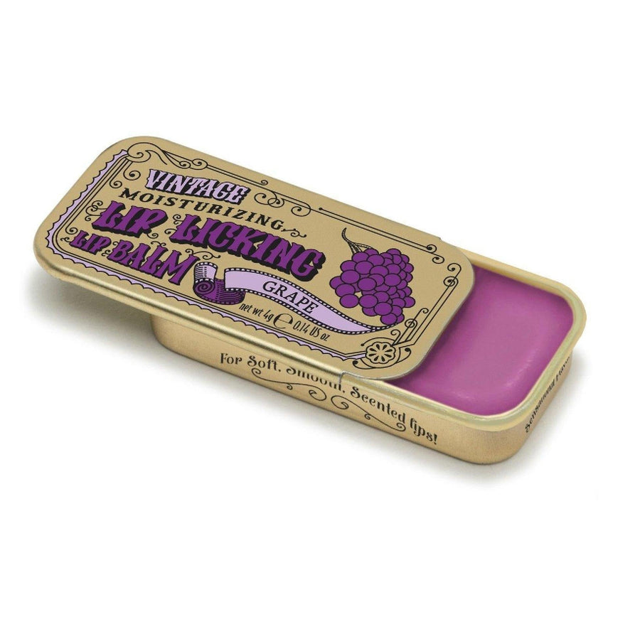 Lip Licking Lip Balm Vintage Slider Tin | Grape Lip Licking Lip Balm Vintage Slider Tin | Grape