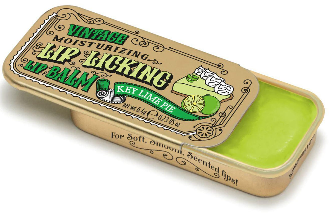 Lip Licking Lip Balm Vintage Slider Tin | Key Lime Lip Licking Lip Balm Vintage Slider Tin | Key Lime