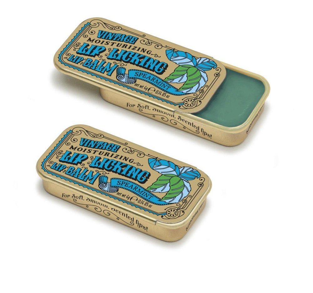 Lip Licking Lip Balm Vintage Slider Tin | Spearmint Lip Licking Lip Balm Vintage Slider Tin | Spearmint