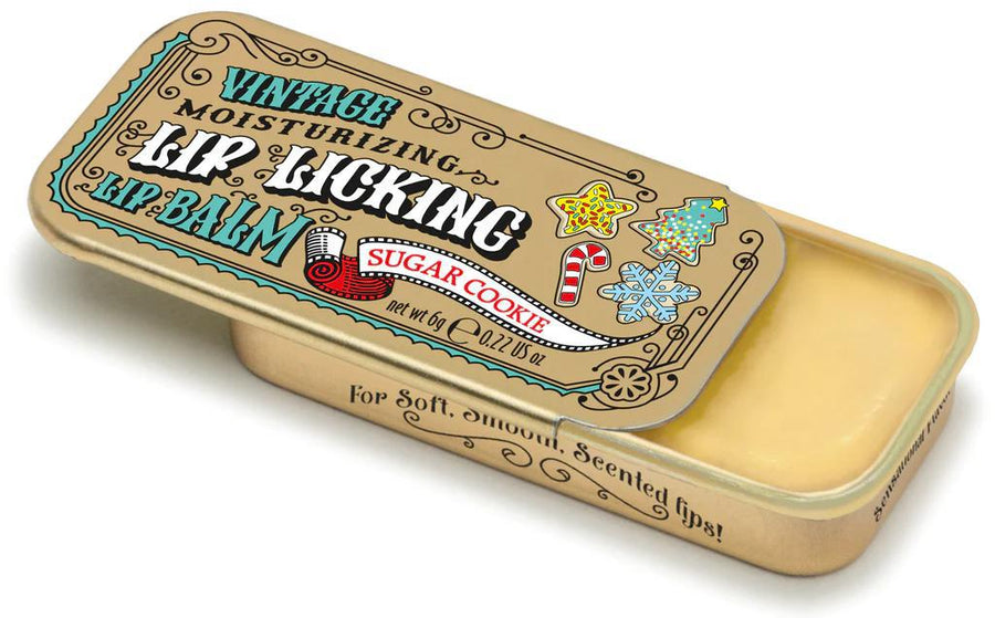 Lip Licking Lip Balm Vintage Slider Tin | Sugar Cookie Lip Licking Lip Balm Vintage Slider Tin | Sugar Cookie