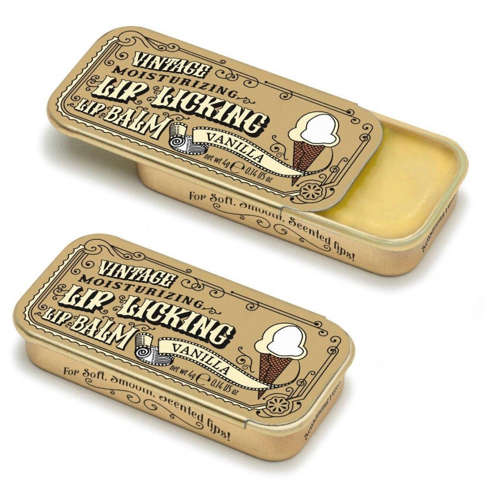 Lip Licking Lip Balm Vintage Slider Tin | Vanilla Lip Licking Lip Balm Vintage Slider Tin | Vanilla