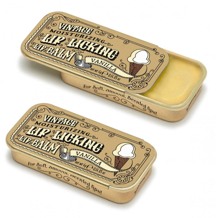 Lip Licking Lip Balm Vintage Slider Tin | Vanilla Lip Licking Lip Balm Vintage Slider Tin | Vanilla