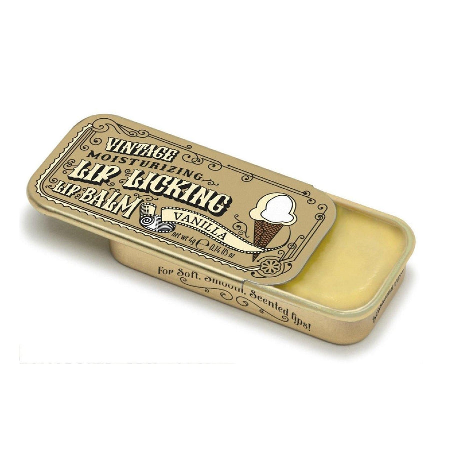 Lip Licking Lip Balm Vintage Slider Tin | Vanilla Lip Licking Lip Balm Vintage Slider Tin | Vanilla