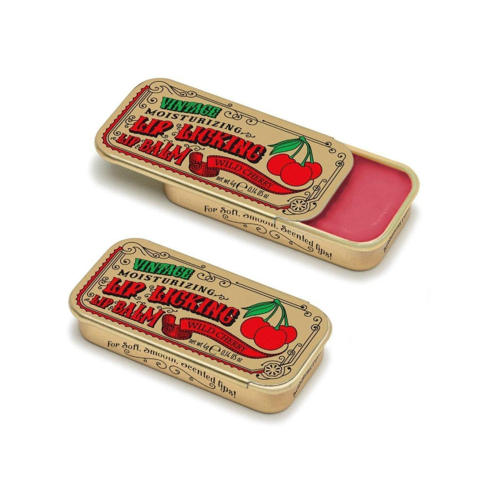 Lip Licking Lip Balm Vintage Slider Tin | Wild Cherry Lip Licking Lip Balm Vintage Slider Tin | Wild Cherry