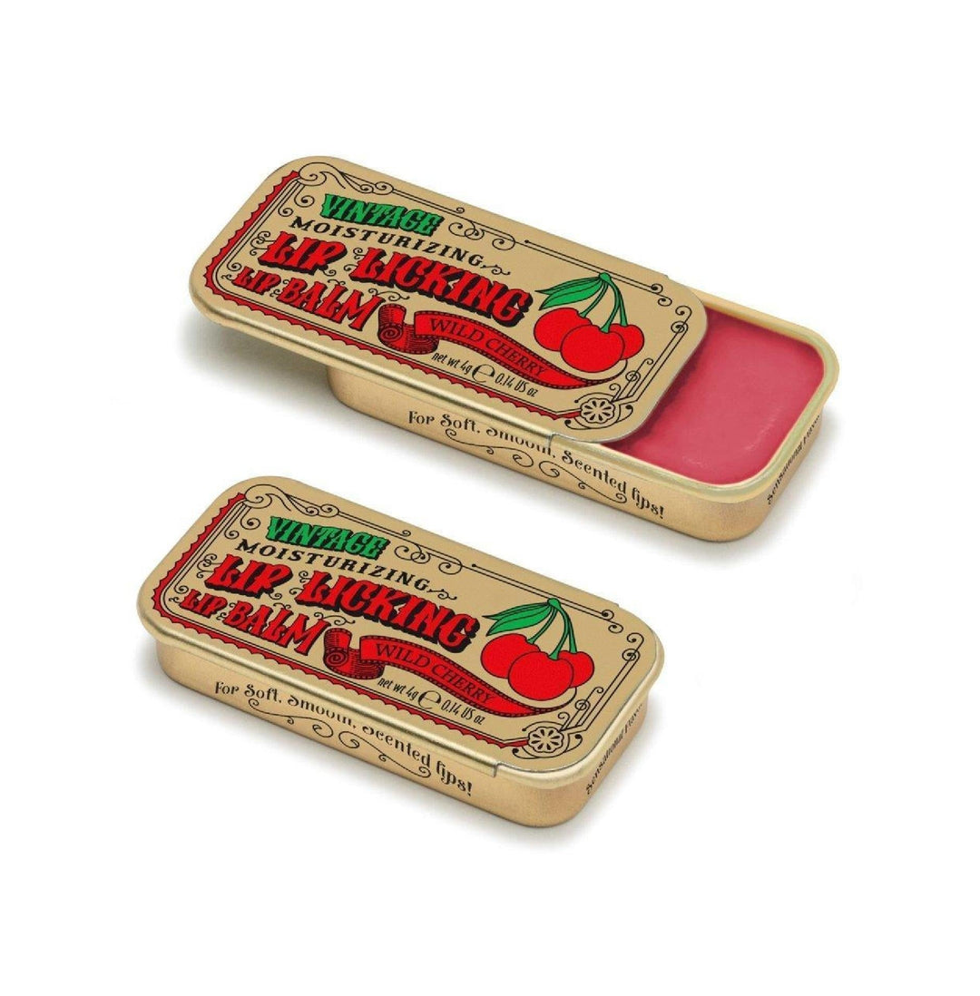 Lip Licking Lip Balm Vintage Slider Tin | Wild Cherry Lip Licking Lip Balm Vintage Slider Tin | Wild Cherry