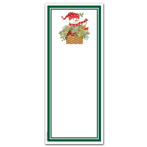 Magnetic Note Pad | Snowman & Basket Magnetic Note Pad | Snowman & Basket