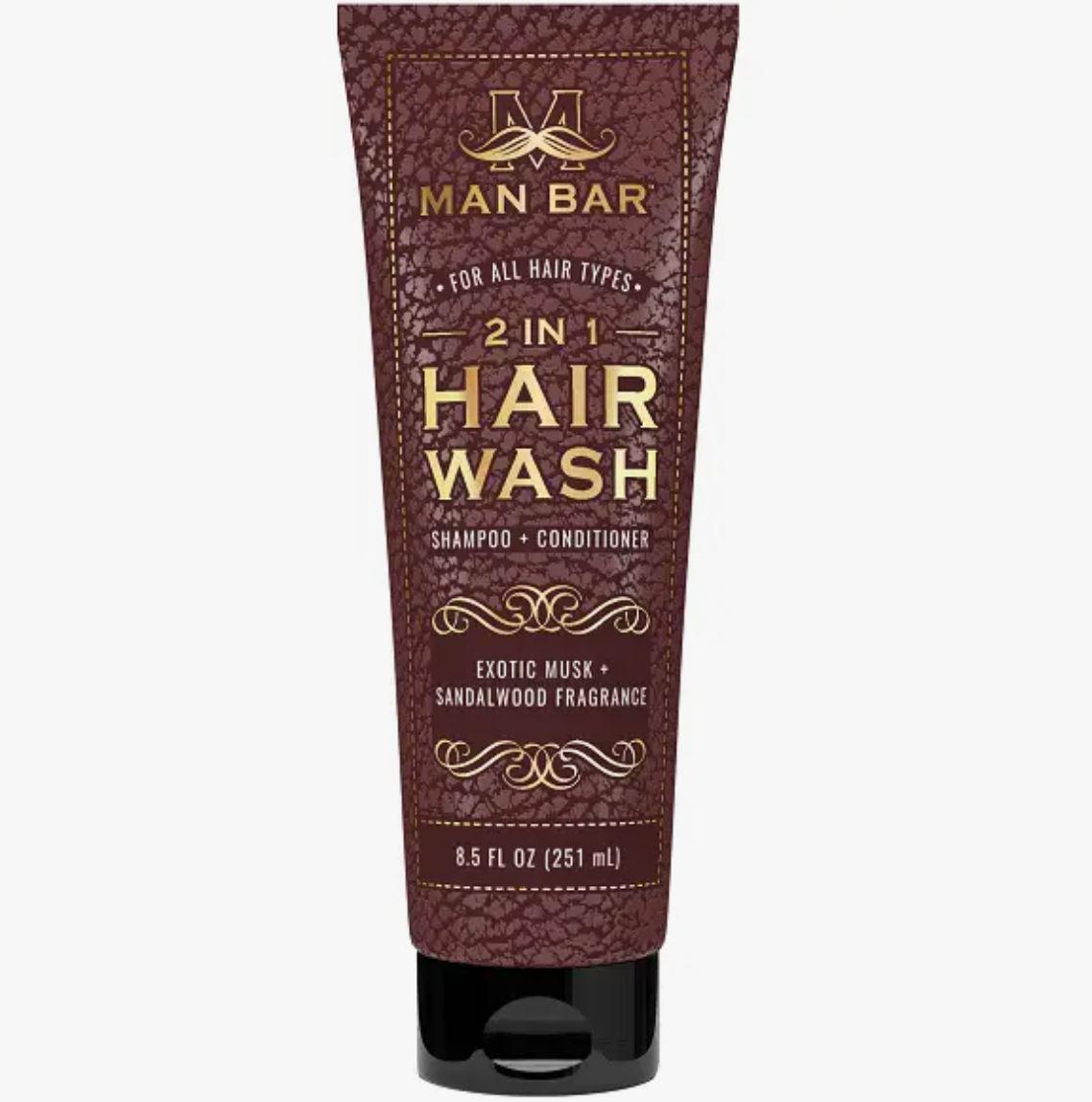 Man Bar 2 in 1 Hair Wash | Exotic Musk & Sandalwood
