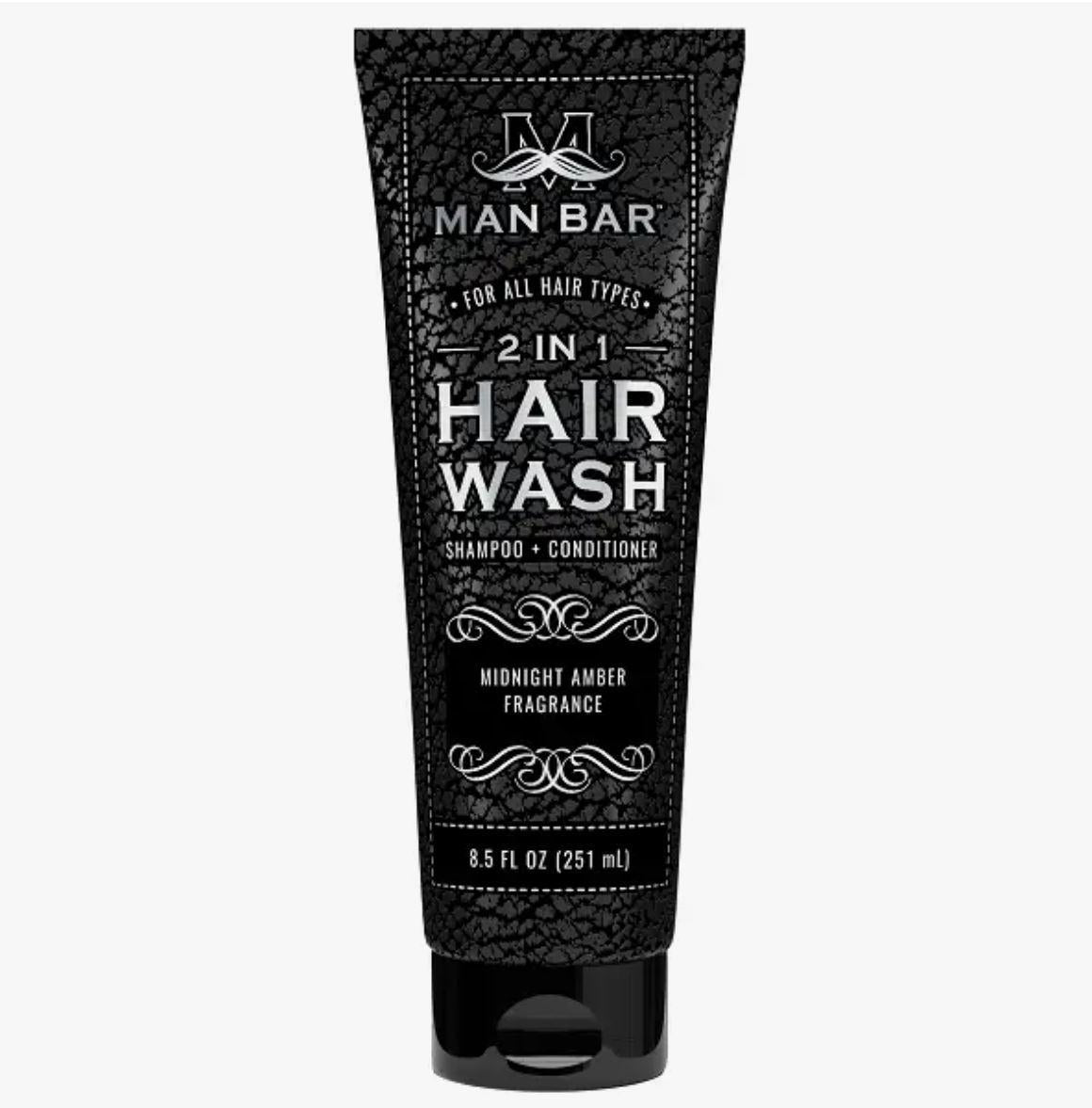 Man Bar 2 in 1 Hair Wash | Midnight Amber
