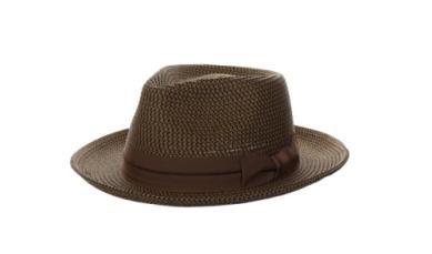 Marton Paper Braid C-Crown Fedora | Brown