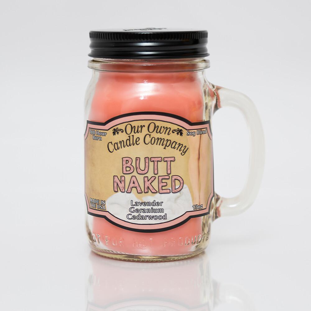 Mason Jar Candle | Butt Naked Mason Jar Candle | Butt Naked